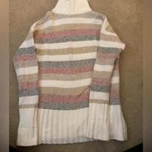 Eddie Bauer Multicolor Striped Turtleneck Sweater